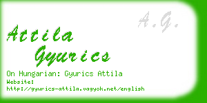 attila gyurics business card